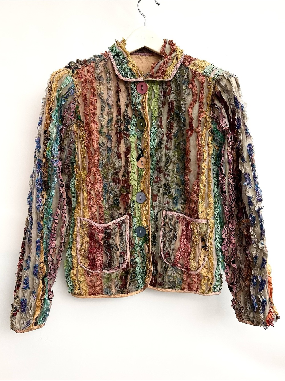 SILK✨ Parsley & Sage Multicolor reversible Blazer